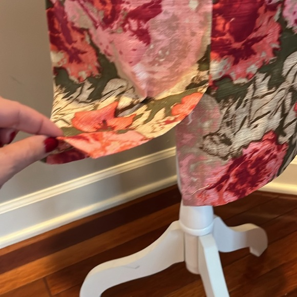 TALBOTS Petite floral Cotton skirt size 2P - Picture 4 of 8